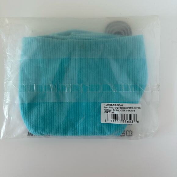 NWT Free People x Toast Signature Low Rise Hipster Bottom Turquoise Sea Rib Med - Picture 8 of 10